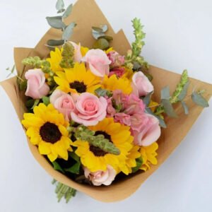RAMO DE GIRASOLES Y ROSAS